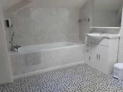 Salle de bains dans l'établissement Villa Ocean's four