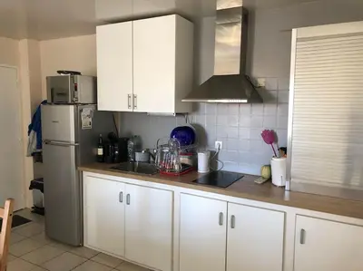 Cuisine ou kitchenette dans l'établissement appartement la teste centre