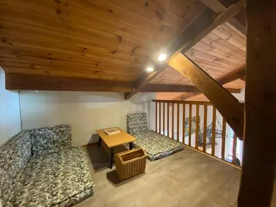 Coin salon dans l'établissement Duplex spacieux 8 pers avec terrasse et parking, Capbreton - FR-1-413-249