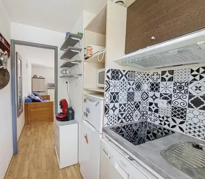 Cuisine ou kitchenette dans l'établissement Villa Maëlyssia - Les villas du lac