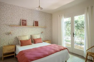 Un ou plusieurs lits dans un hébergement de l'établissement Villa Bellevue - Pyla sur Mer - Proche de la plage