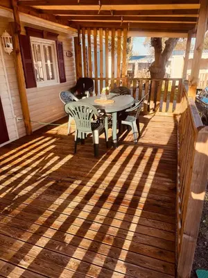 Balcon ou terrasse dans l'établissement MH Camping la plage - MarieVa