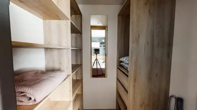 Un ou plusieurs lits dans un hébergement de l'établissement Chez Bruno & Sophie Mobil home luxe 6-8P BORA BORA
