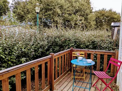 Balcon ou terrasse dans l'établissement Mobil Home 205 6 à 8 personnes
