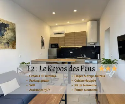 Plan de l'établissement Le Repos des Pins, à 10 minutes des plages
