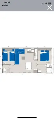 Plan de l'établissement Mobilhome 6 et 4 places terrasses couvertes - Les Dunes de Contis