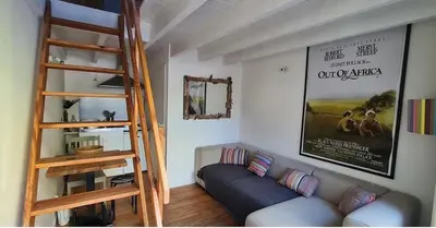 Coin salon dans l'établissement Magnifique Villa 500 M Ocean 5 min du lac Hossegor