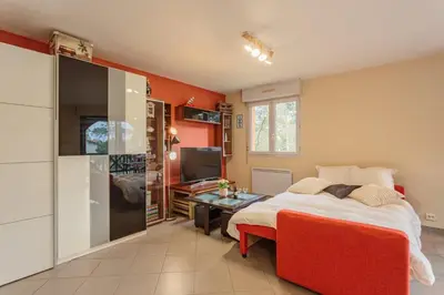 Un ou plusieurs lits dans un hébergement de l'établissement Le Landais - Wifi - Terrasse - Plage