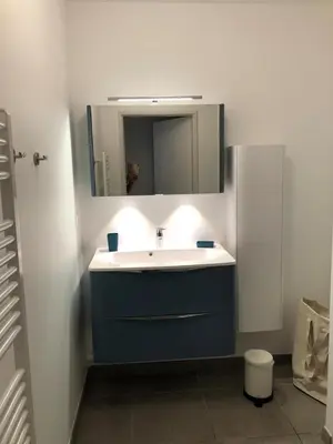Salle de bains dans l'établissement Henea