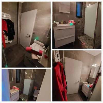Salle de bains dans l'établissement Mini VILLA Coup de Coeur avec Jacuzzi et Sauna Clim Jardin clos et parking sur place