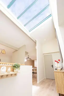 Cuisine ou kitchenette dans l'établissement Magnifique Appartement Biscarrosse Bourg
