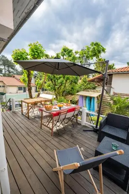Balcon ou terrasse dans l'établissement Capbreton Surf House