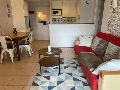 Cuisine ou kitchenette dans l'établissement Appartement Moliets Plage Golf