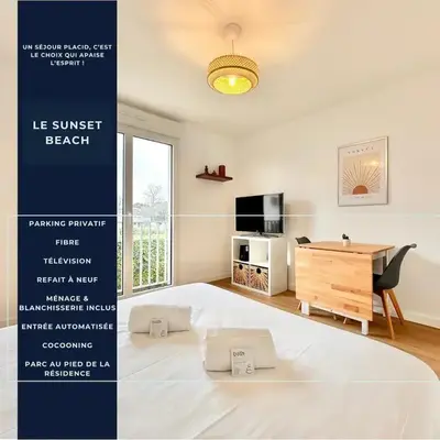 Le Sunset Beach - Parking - Fibre - Parc - Centre