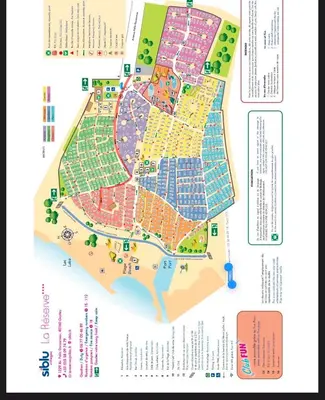 Plan de l'établissement MH 4-6 places avec lit parapluie La Réserve Siblu