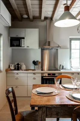 Cuisine ou kitchenette dans l'établissement Maison Marie-Lys