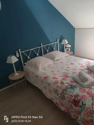 Un ou plusieurs lits dans un hébergement de l'établissement Chambres d'hôtes Gaffes