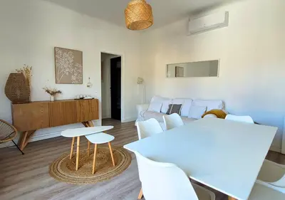 Coin salon dans l'établissement PASTEUR 2 - Appartement pour 4 au centre ville d'Hossegor