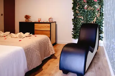Un ou plusieurs lits dans un hébergement de l'établissement La Suite romantique des Chatons
