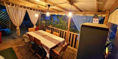 Plan de l'établissement Mobil-home 3 chambres climatisé sur le domaine 4 étoiles Rivages des Landes