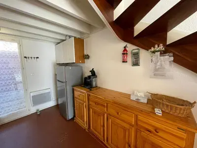 Cuisine ou kitchenette dans l'établissement Villa patio proche du port