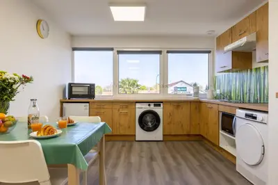 Cuisine ou kitchenette dans l'établissement L'îlot Narossais 2 - idéal curistes - clim - proche Dax