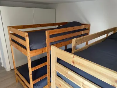 Un ou plusieurs lits dans un hébergement de l'établissement Villa Sur La Dune Moliets, 12 people, beach, golf