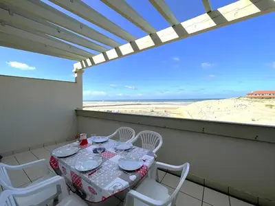 Balcon ou terrasse dans l'établissement T2 Mezzanine, 5 Pers, Face Océan à Vieux-Boucau - FR-1-379-180