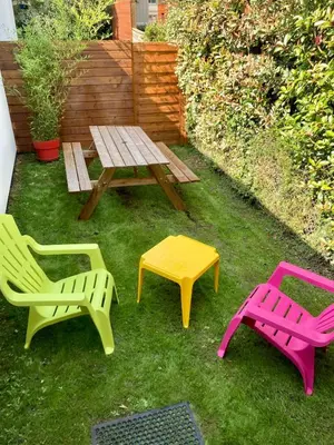 Jardin de l'établissement Roulotte atypique à l'Océan