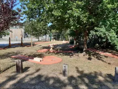 Jardin de l'établissement Les Dunes de Contis 4 étoiles à St Julien en Born emplacement 490 3CH 1SDB 6 personnes