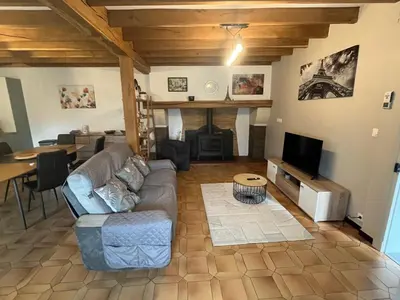 Coin salon dans l'établissement un air de campagne