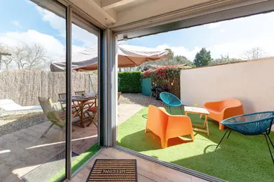 Jardin de l'établissement Villa 13 - En duplex jardin privé à 400m du lac