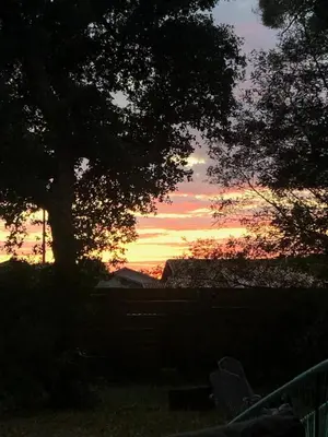Lever ou coucher de soleil vu de la maison de vacances ou à proximité