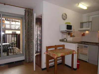 Cuisine ou kitchenette dans l'établissement Appartement Vieux Boucau
