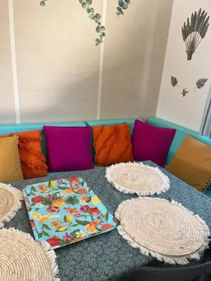 Coin salon dans l'établissement Mobilhome