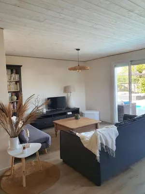 Coin salon dans l'établissement Villa Léonah Bassin d'Arcachon
