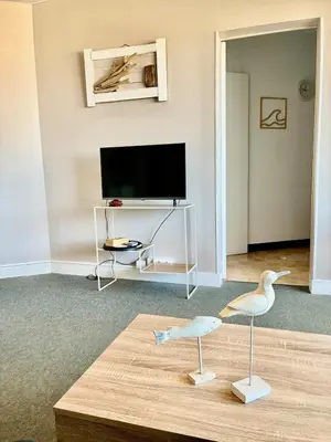 Télévision ou salle de divertissement dans l'établissement Ocean SPOT, Vue sur la mer, Vacance Famille, Parking, Surf, 4P