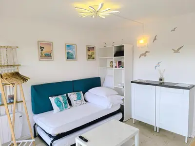 Un ou plusieurs lits dans un hébergement de l'établissement Studio seagulls