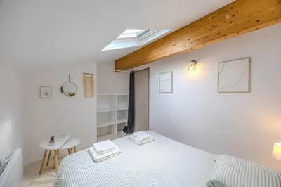 Un ou plusieurs lits dans un hébergement de l'établissement Maisonnette à Mont-de-Marsan