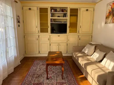 Coin salon dans l'établissement La Casita, à 10 minutes de la plage