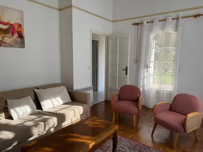 Coin salon dans l'établissement La Casita, à 10 minutes de la plage