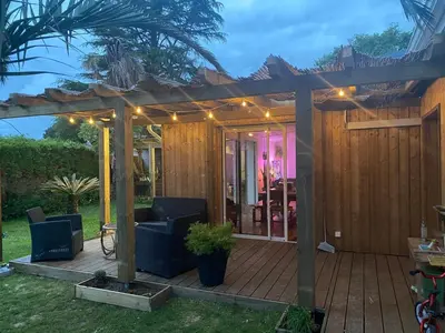Jardin de l'établissement Maison familiale Tarnos, 4 chambres, jacuzzi