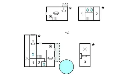 Plan de l'établissement Beautiful Home In Ossages