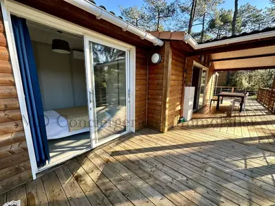Balcon ou terrasse dans l'établissement Chalet en bord de plage