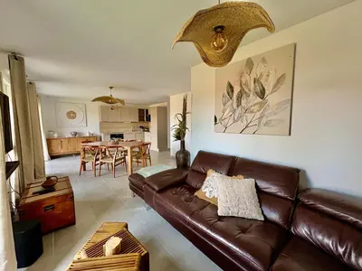 Coin salon dans l'établissement Appartement 4 étoiles à 600m de l'Océan