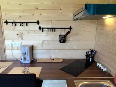 Cuisine ou kitchenette dans l'établissement Woodstudio