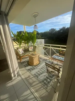 Balcon ou terrasse dans l'établissement Ocean and forest golf studio
