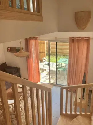 Balcon ou terrasse dans l'établissement New house 10 min from the beach