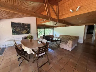 Coin salon dans l'établissement Maison Landaise d'Architecte - 8 Pers - Biscarrosse Bourg - FR-1-319-609