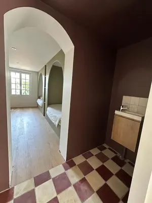 Cuisine ou kitchenette dans l'établissement La Maison Léon